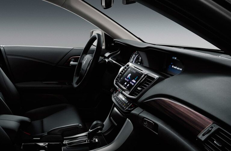 View of Interior of the 2017 Honda Accord Touring in Black Leather