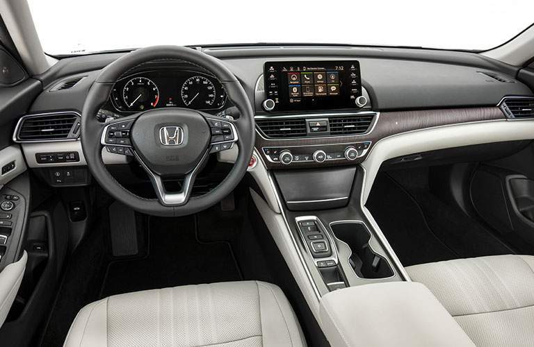 2018 Honda Accord steering wheel and dashboard from driver perspective