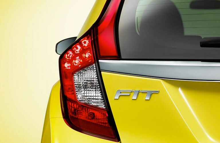 2017 Honda Fit View of Rear End Yellow