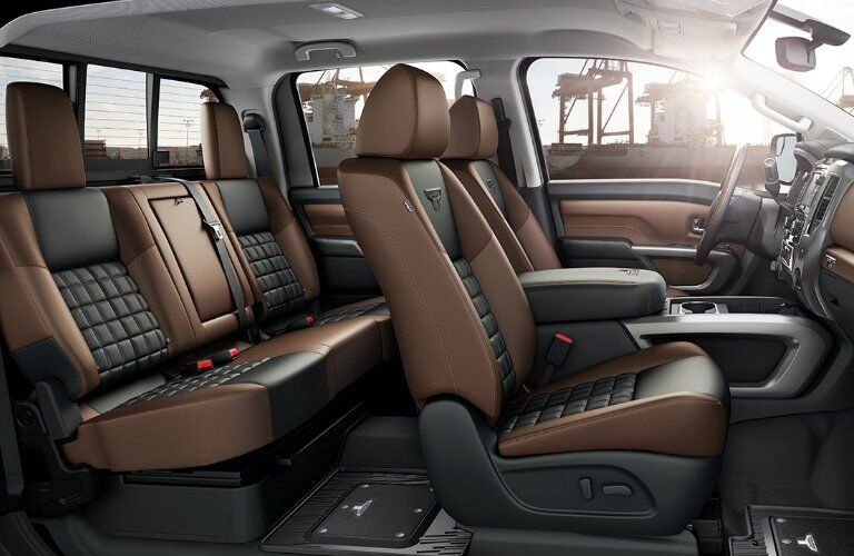 2017 Nissan Titan front and back seats