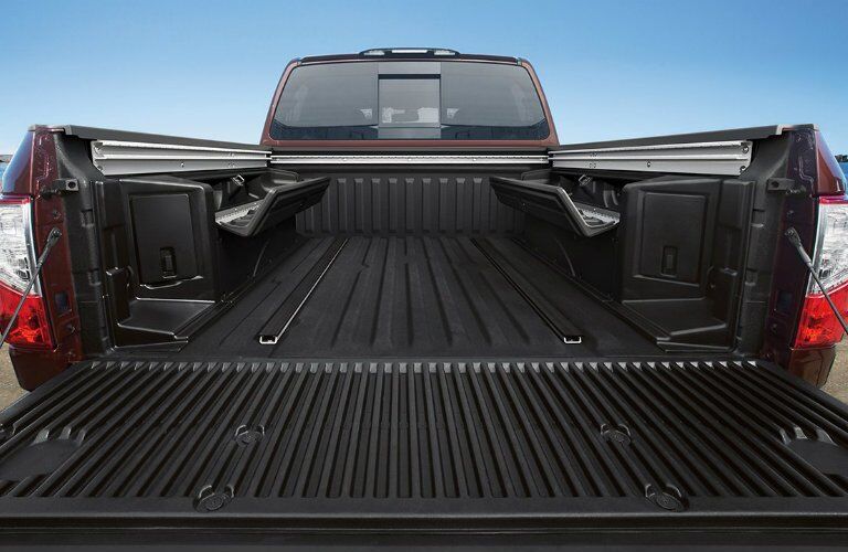 2017 Nissan Titan cargo room with extra storage