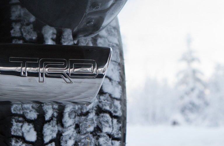 View of the TRD Pro Cat-Back Exhaust Pipe
