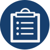 Navy Blue Clipboard Icon