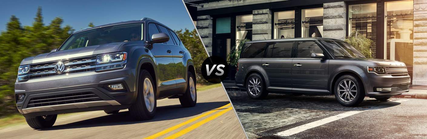 2018 Volkswagen Atlas and 2018 Ford Flex side by side