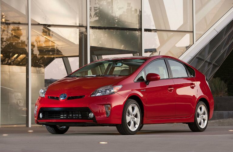 2012 toyota prius red exterior side