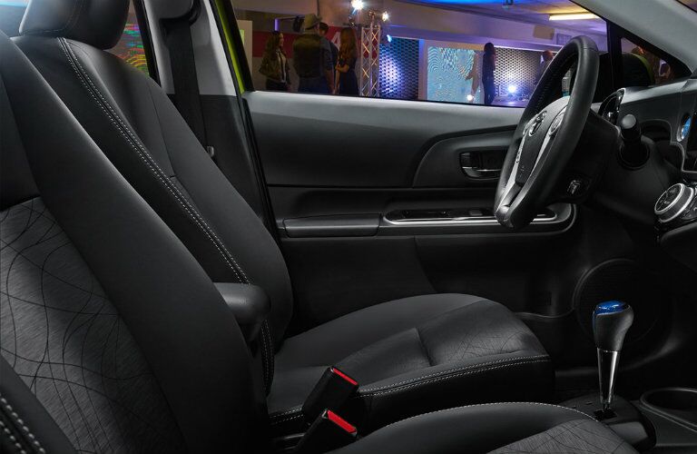 cock pit and driver space of prius c