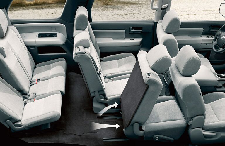2017 Toyota Sequoia Interior View of Rear Seating