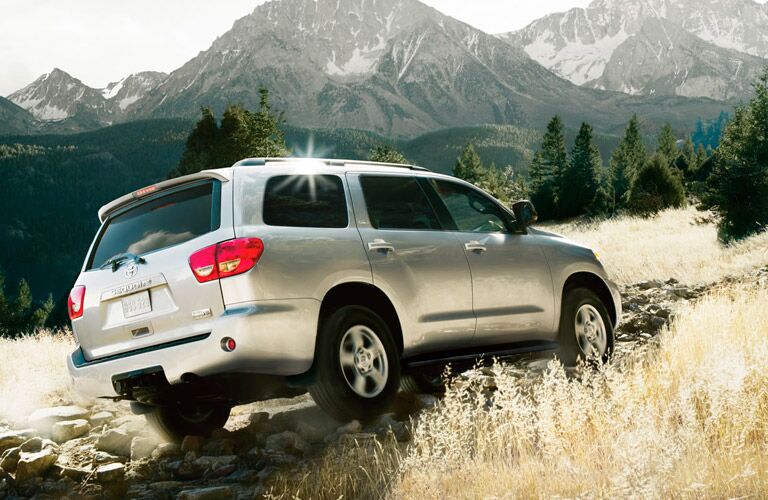2017 Toyota Sequoia Exterior View in Silver of Rear End