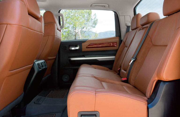 2017 Toyota Tundra Interior View of the Rear Seats in Leather