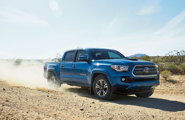 Side View of the Exterior of the 2017 Toyota Tacoma TRD Sport in Blue