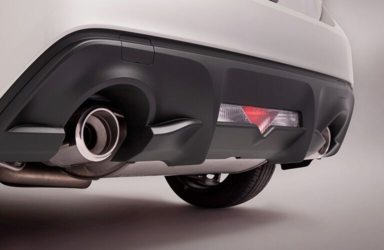 rear chrome tipped exhaust of 2019 toyota 86