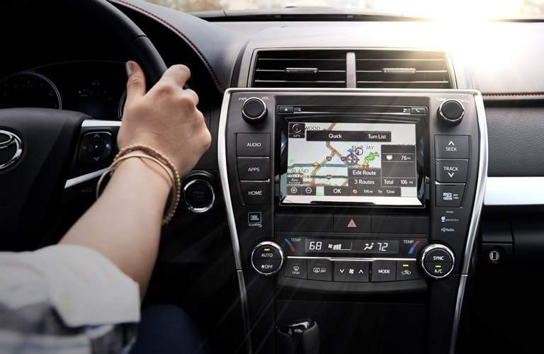 Color touchscreen inside the 2017 Toyota Camry