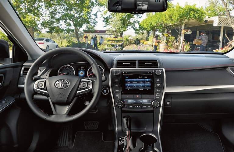 Driver's cockpit of the 2017 Toyota Camry