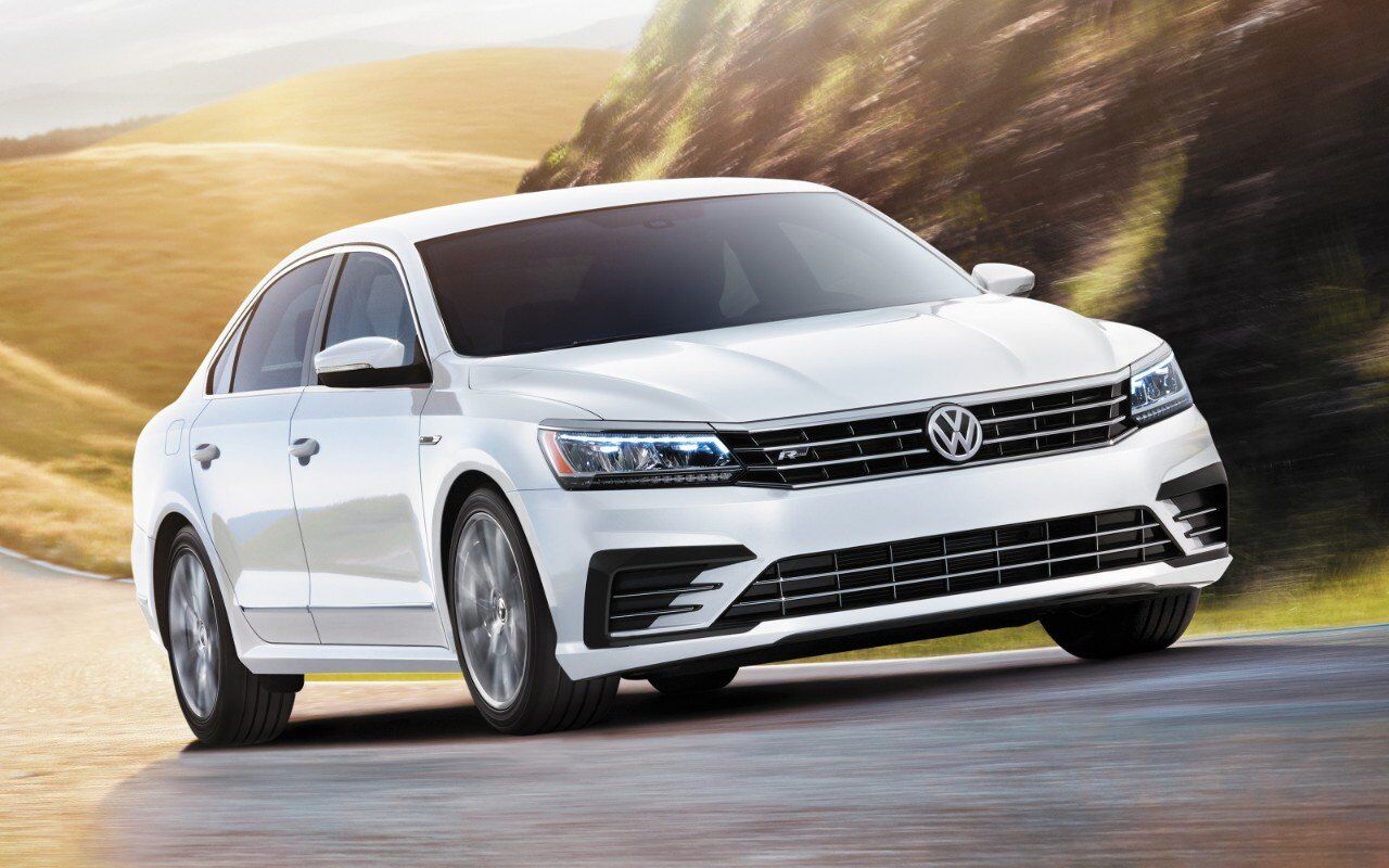 2017 Volkswagen Passat driving up hill