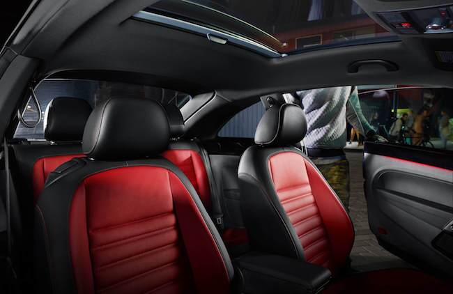 2016 VW Beetle Red and Black interior