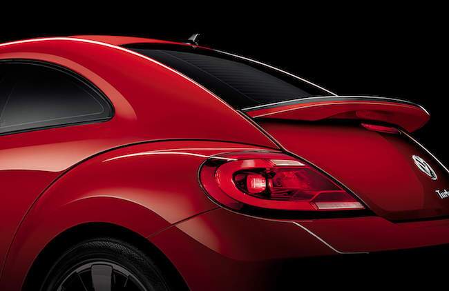 2016 VW Beetle Red from BEhind