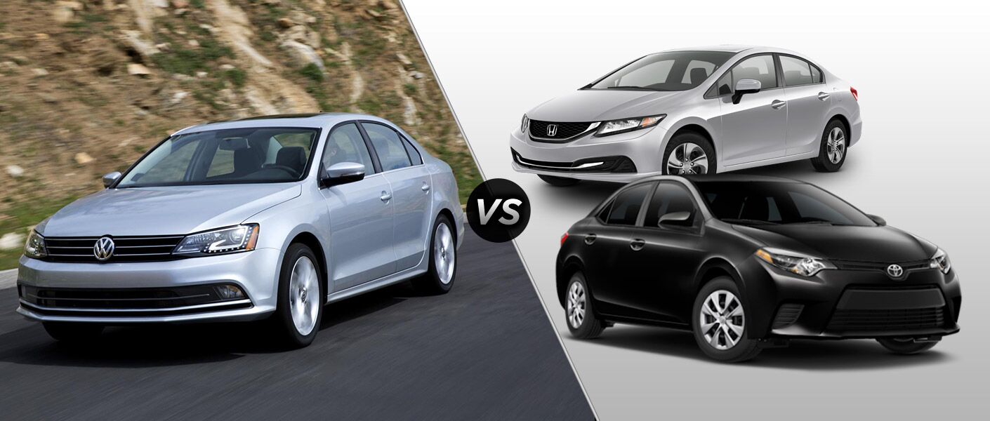 Volkswagen Vs Honda Vs Toyota Volkswagen Jetta vs Honda Civic vs Toyota Corolla