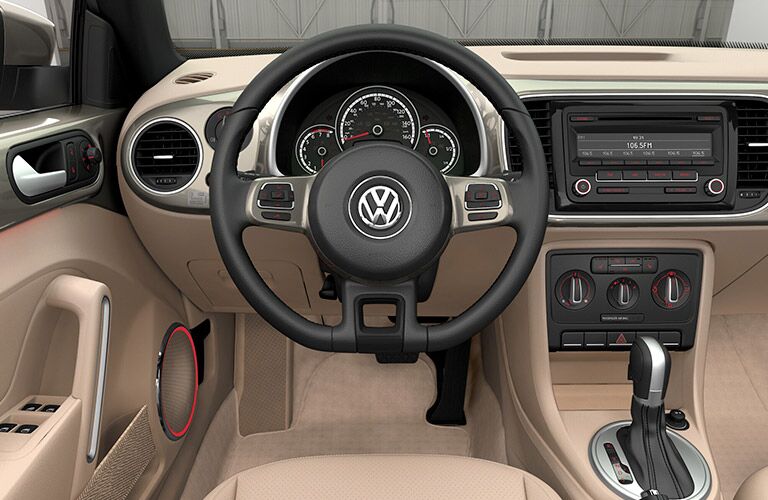 The interior of the 2015 Volkswagen Beetle Convertible Morris County NJ is just as appealing as the exterior.