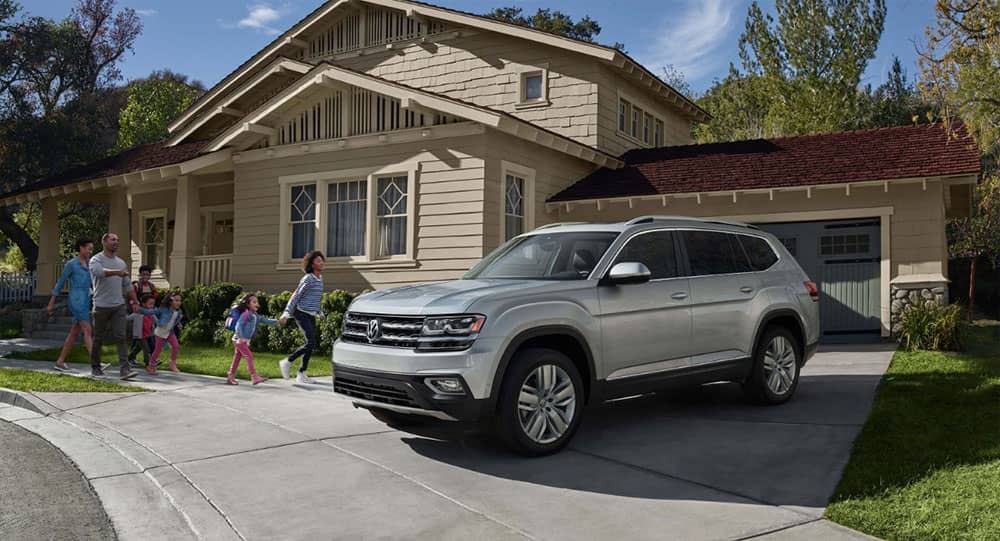 Volkswagen Atlas in the driveway