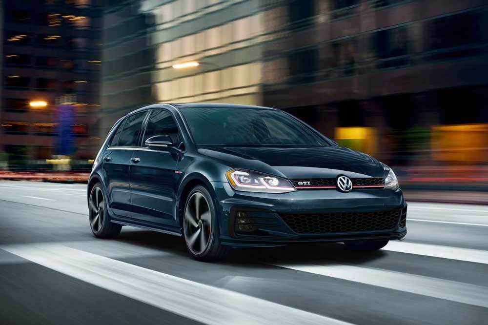 2018 Volkswagen Golf GTI in deep black purple