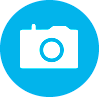 Light Blue Camera Icon