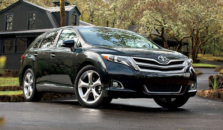 Toyota Venza Parked Outside House in Blue