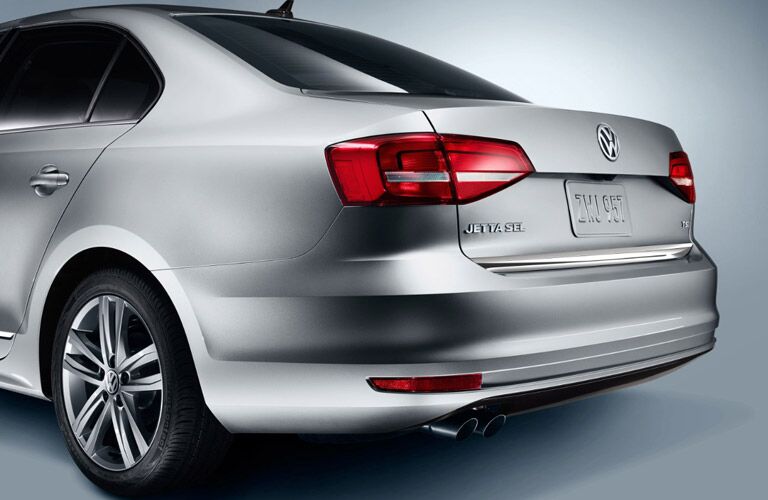 Close up of the 2017 Volkswagen Jetta's rear bumper