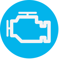 Light blue engine icon