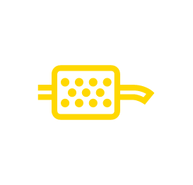 Yellow Square with dots and parallel lines