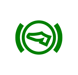 Green Foot on Pedal Icon
