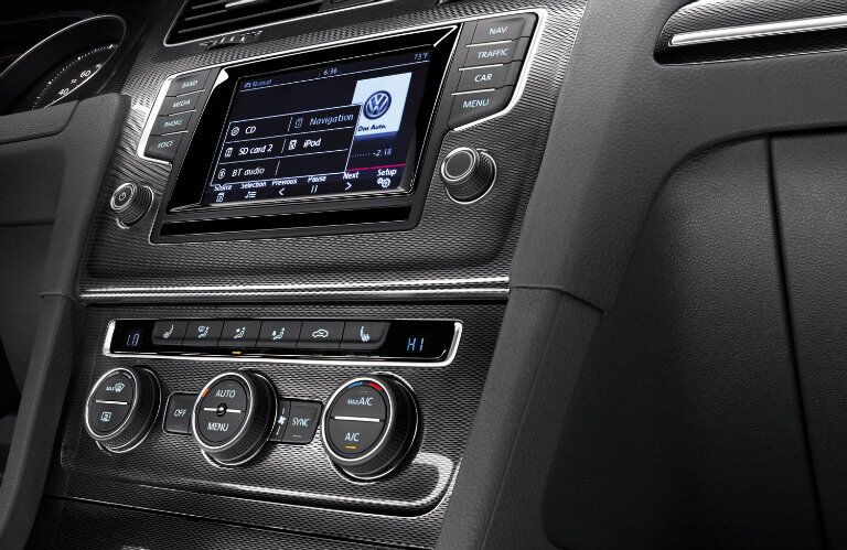 The touchscreen sound system lets you keep your focus on the road when you're driving the 2015 Volkswagen Golf GTI Springfield MO
