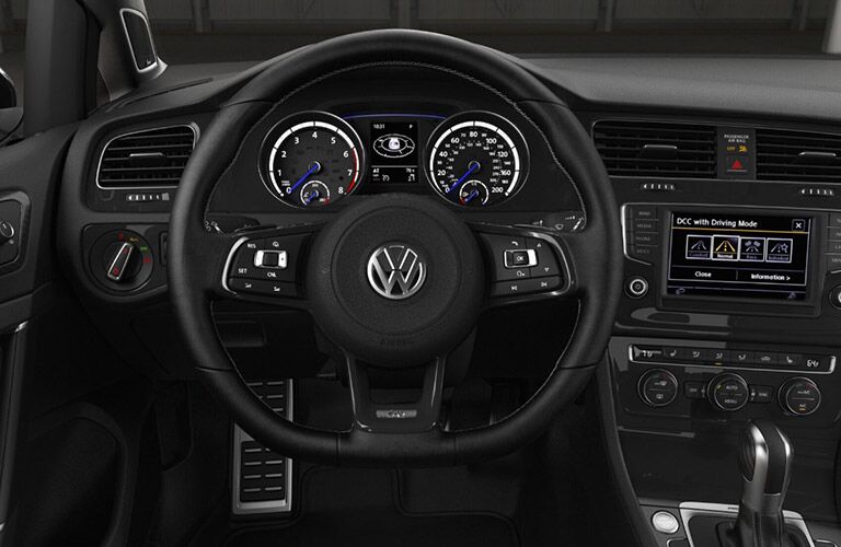 2017 Volkswagen Golf R interior steering wheel