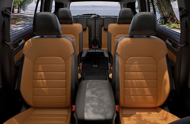 Brown and black seating in 2019 Volkswagen Atlas