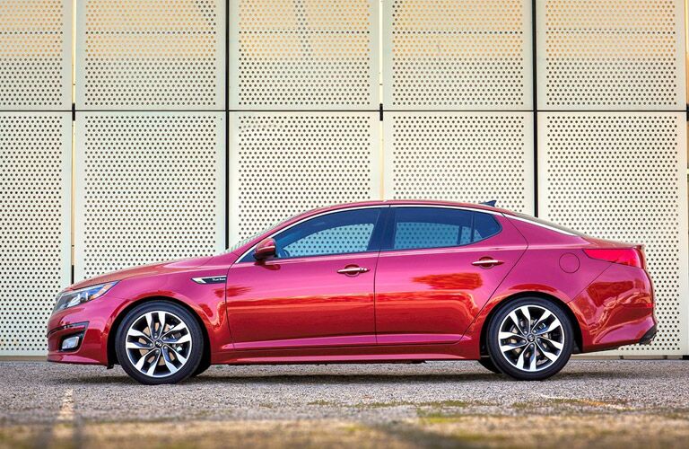 Kia Optima Side View in Red