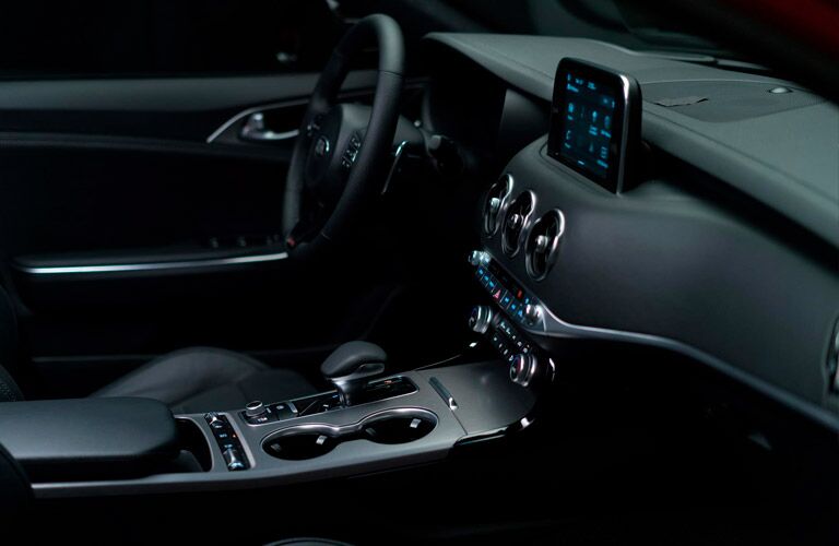 View of the 2018 Kia Stinger's dashboard