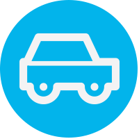 Light Blue Compact Silhouette Button