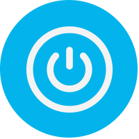 Light Blue Power Button