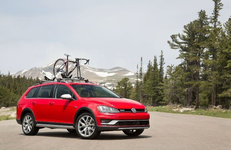 2017 Golf Alltrack Red Exterior Side View