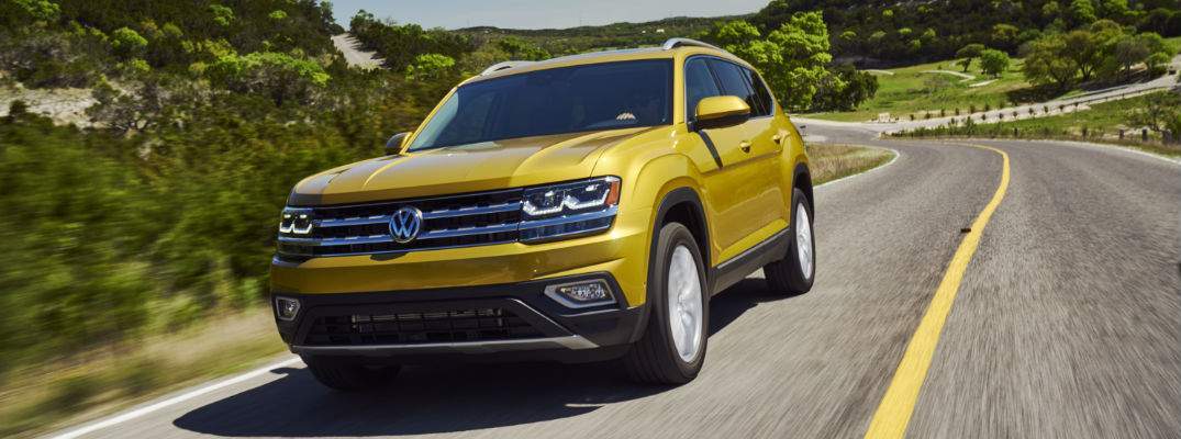 2018 VW Atlas Yellow Exterior Front View