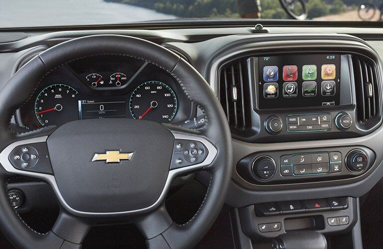 2017 Chevrolet Colorado front interior driver dash and display audio