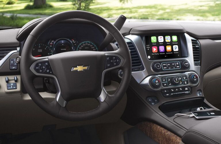 2017 Chevrolet Suburban front interior driver dash and display audio