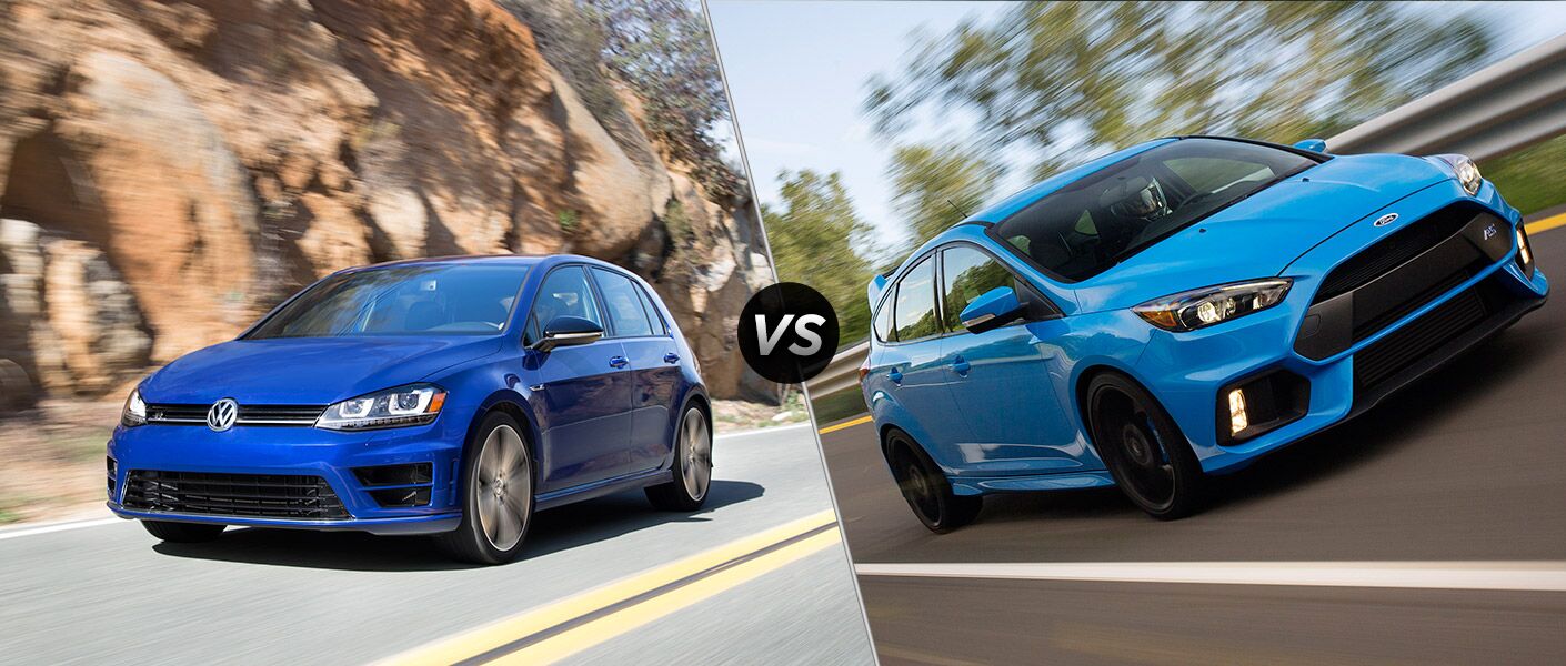 2016 Volkswagen Golf R vs 2016 Ford Focus RS