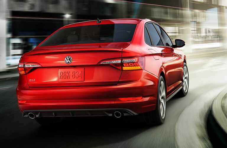 red 2019 Volkswagen Jetta GLI rear view