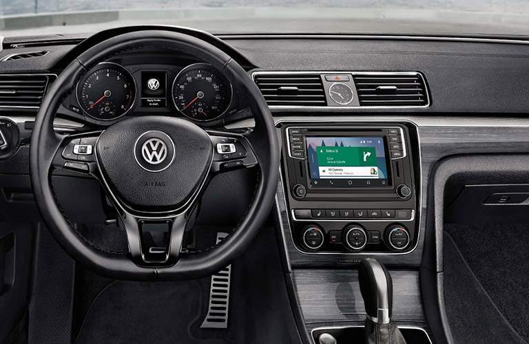 2018 Volkswagen Passat steering wheel and infotainment screen