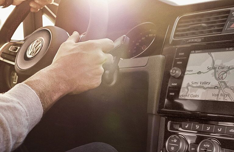 steering wheel of a 2019 Volkswagen Golf GTI