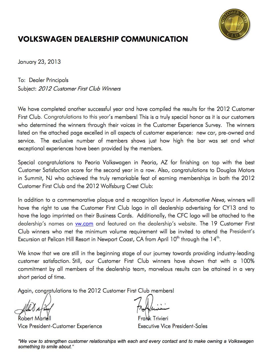 Wellesley Volkswagen Customer First Club Wellesley MA
