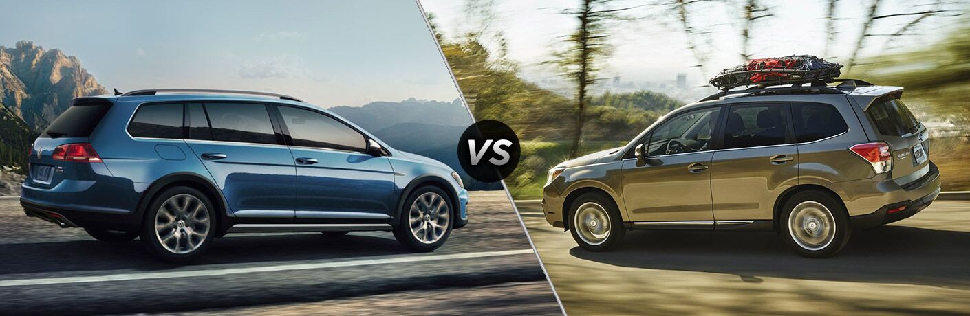 Compare the 2016 VW Passat vs Toyota Camry 2017 Volkswagen Golf Alltrack vs 2017 Subaru Forester