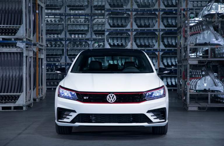 2018 Volkswagen Passat GT honeycomb grille view in warehouse