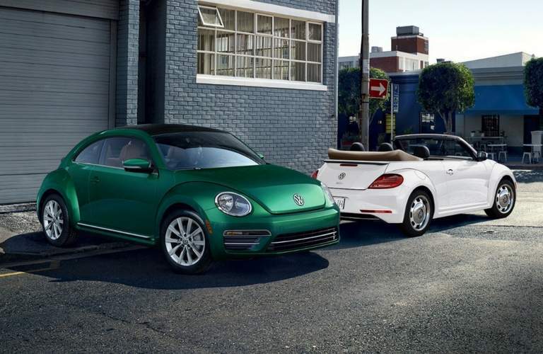 2018 Volkswagen Beetle Convertibles in Pure White and Bottle Green