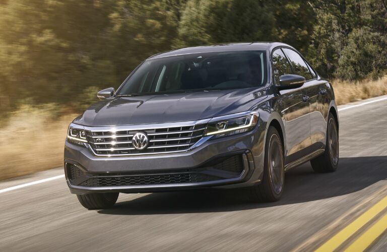 Front view of dark grey 2020 Volkswagen Passat